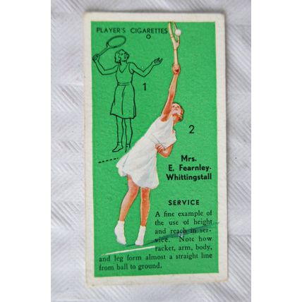 1936 Players Tennis No. 3 Service, Mrs. E. Fearnley-Whittingstall