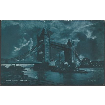 Tower Bridge, London, c.1905-10 - Delittle, Fenwick & Co Postcard