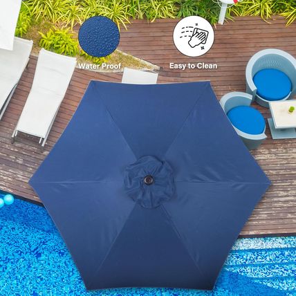 Simple Deluxe 7.5Ft Patio Umbrella Outdoor Table Market Yard Umbrella with Push