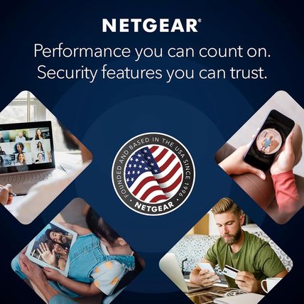NETGEAR Nighthawk Dual-Band Wifi 7 Router (RS200) – Security Features, BE6500 Wi