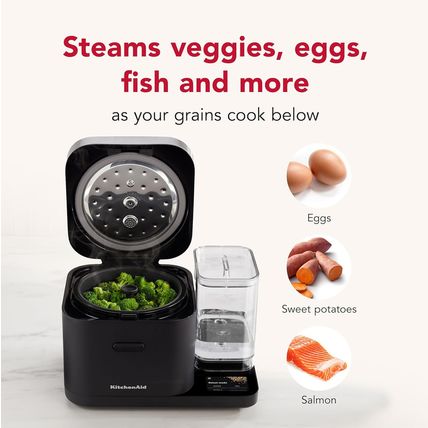 Kitchenaid Grain and Rice Cooker 8 Cup with Automatically Sensing Integrated Sca