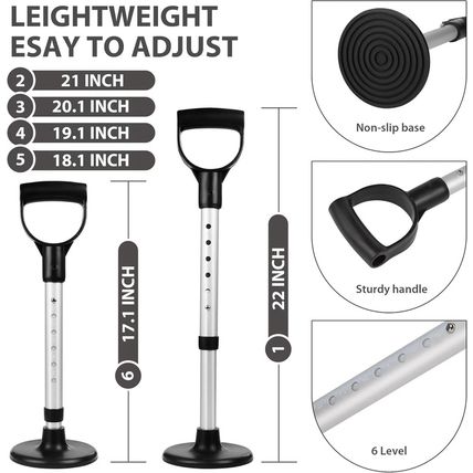 Mobility Aids Tool Adjustable Standing Assist Devices Portability Standing Aid D
