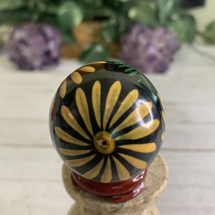 VTG Wooden Easter Egg Ukrainian Pysanky Pisanky Pysanka Hand Painted With Stand