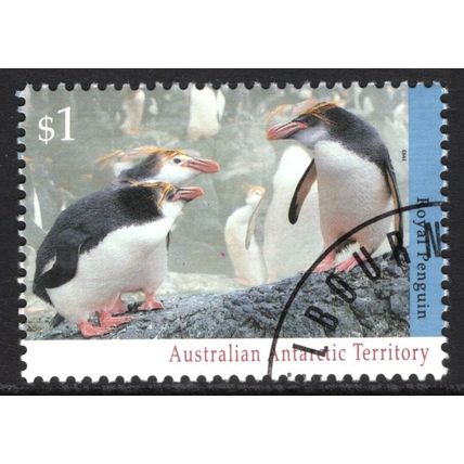 AAT 1993: REGIONAL WILDLIFE - $1 ROYAL PENGUINS CTO FULL GUM (G12)