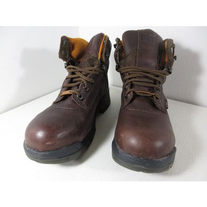 Timberland Pro Titan 6" Safety Toe Work Boots Dark Mocha Leather Size 6.5 Womens