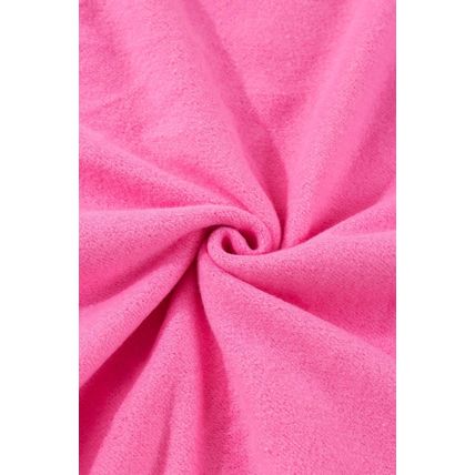 Bonbon Fleece Lined Kangaroo Pocket Drawstring Chunky Hoodie