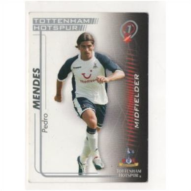 Shoot Out trade card 2005-06, Tottenham Hotspur, Midfielder Pedro Mendes
