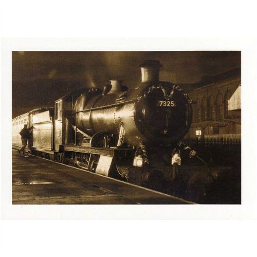 Sepia Railway Postcard GWR 43xx 7325 Great Western 2-6-0 Loco