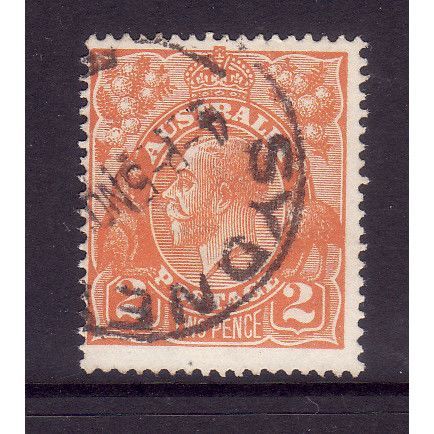 AUSTRALIA 1920 SG 62 2d BROWN ORANGE FINE USED#3