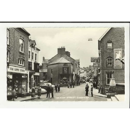 Wales CARDIGAN High Street Postcard