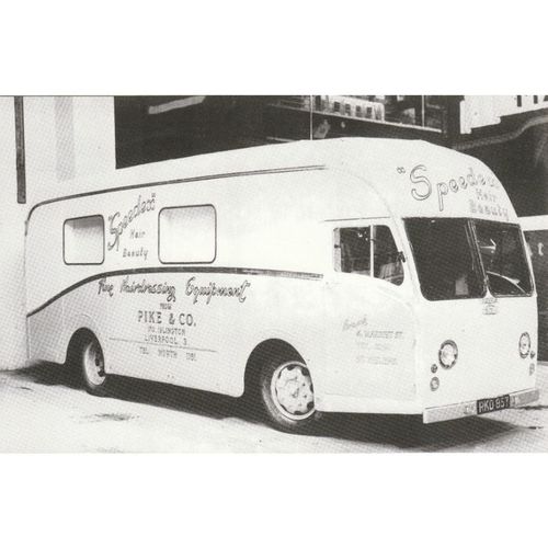 Postcard Dennis Mobile Barber Shop Speedex 1954 Commercial Motor Show