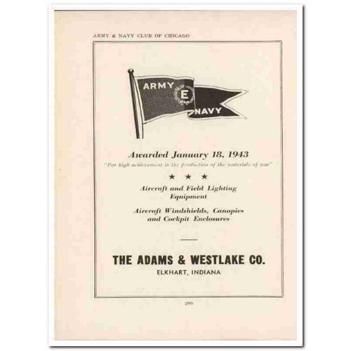 adams westlake company 1943 aircraft lighting ww2 wartime vintage ad