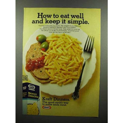 1977 Kraft Macaroni & Cheese Dinner Ad - Keep it Simple