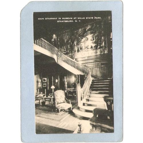 New York Staatsburg Main Stairway In Museum At Mills State Park ny_box4~2334
