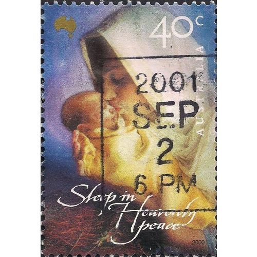 AUSTRALIA, CHRISTMAS, Madonna and Child, blue 2000, 40c