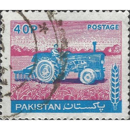 BANGLADESH, ROAD, Tractor at work, blue & lilac 1978, 40p, #2