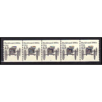 2124 4.9c Buckboard Fine MNH Dry Gum PNC 4/5 X0275