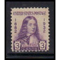 724 3c William Penn Average MNG K1562