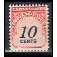 J97 10c Postage Due Barely Clears MNH KA1234