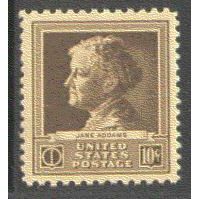 878 10c Jane Addams Fine MNH GA0452