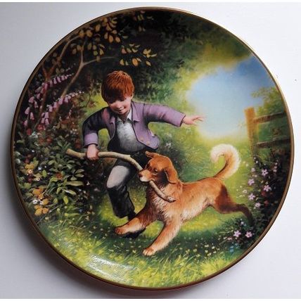 Wedgwood 'LET'S RUN, BOY!' PLATE, Retro, vintage, shabby chic