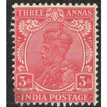 India 1932 3a Carmine SG237 MM