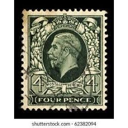 GB 1934 George V 4d greyish green used SG445
