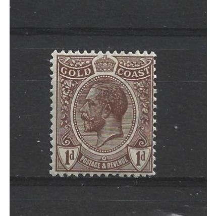 GoldCoast.SG87 1d Chocolate-Brown.Mounted Mint.Jun25b