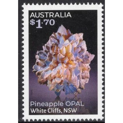 AUSTRALIA: 2025, $1.70 PINEAPPLE OPAL DOMESTIC POST, EMBELLISHED MNH STAMP.