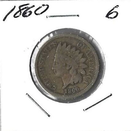 1860 OS Indian Head Cent G