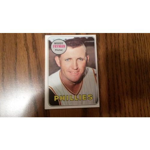 1969 Topps Card # 051 Woody Fryman Very Good-Excellent (4) Philadelphia Phillies