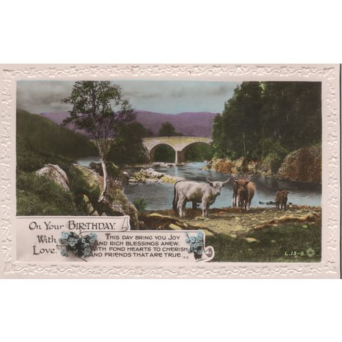 Vintage Rotary Photo PC 1933 - On Your Birthday With Love