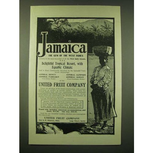 1902 United Fruit Company Ad - Jamaica the Gem of the west indies
