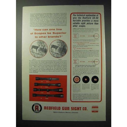 1963 Redfield Scopes Ad - Superior To Other Brands