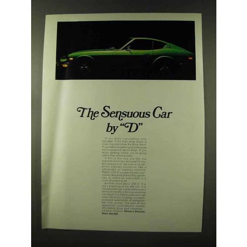 1973 Datsun 240-Z Car Ad - The Sensuous Car
