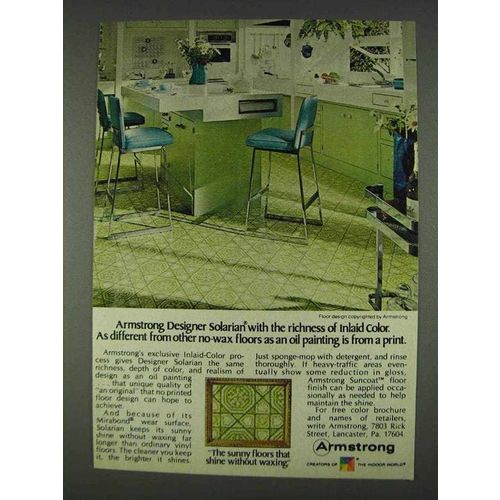 1978 Armstrong Designer Solarian Floor Ad - Inlaid Color