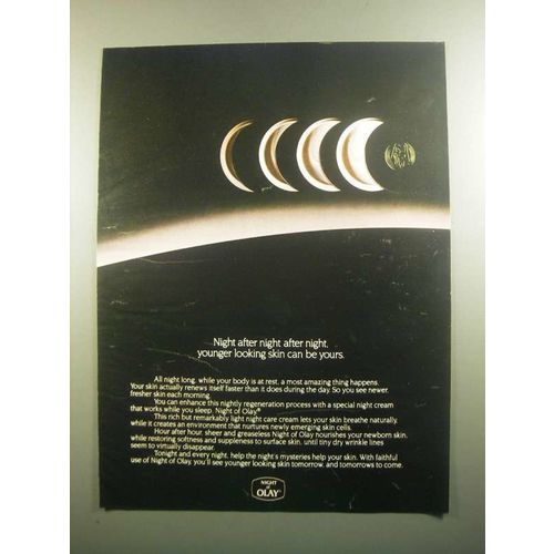 1984 Oil of Olay Night of Olay Cream Ad - Younger