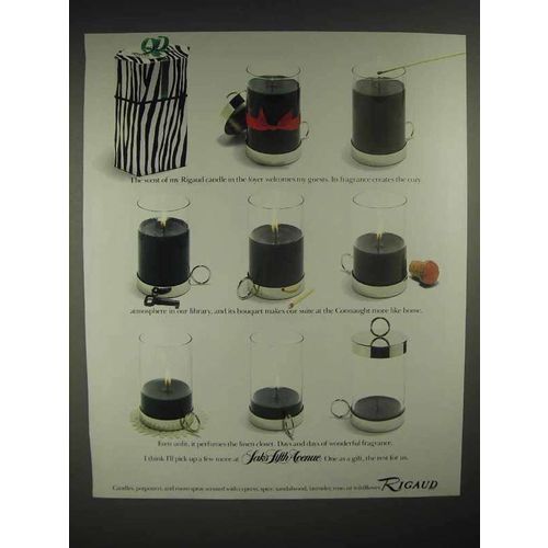 1986 Rigaud Candle Ad - The Scent Welcomes my Guests