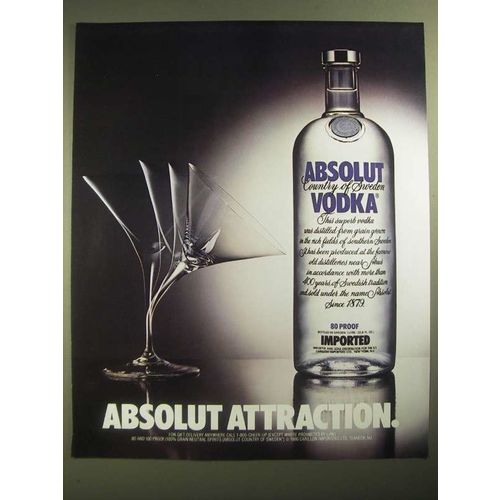 1987 Absolut Vodka Ad - Absolut Attraction