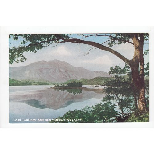 Loch Achray and Ben Venue Trossachs Postcard J B White
