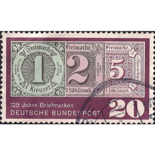 GERMANY, 125 Jahre Briefmarken, brown 1965, 20 Pfennig