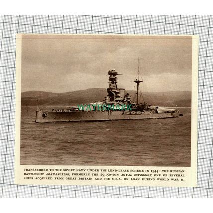 C2266) Russian Battleship ARKHANGELSE / Royal Sovereign - 1948 Clip