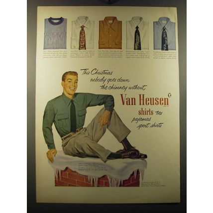 1950 Van Heusen Shirts, Ties, Pajamas and Sports Shirts Ad - This Christmas