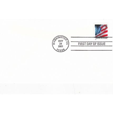 United States 2001 United We Stand Set of 2 FDC Washington DC Unaddressed VGC