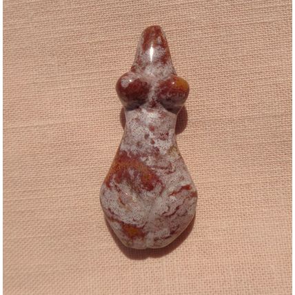 A Ocean Jasper Goddess Pendant Bead 50mm Female Body Gemstone Jewelry Making