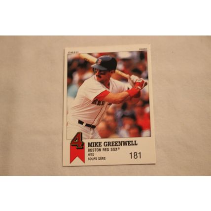 Mike Greenwell 1991 Panini Top 15 Baseball STICKER NO. 32