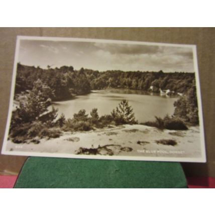 THE BLUE POOL, near WAREHAM, DORSET used vintage postcard RP #