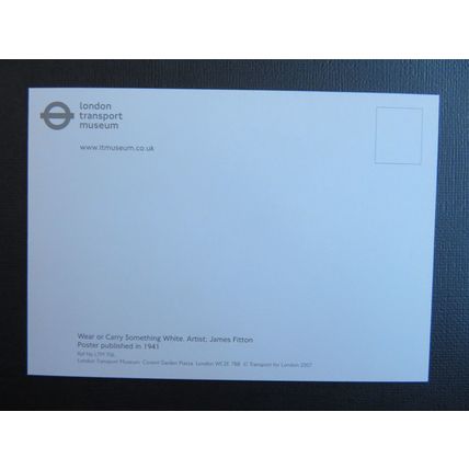 Wear or Carry Something White, London Transport Museum LTM 706 Postcard