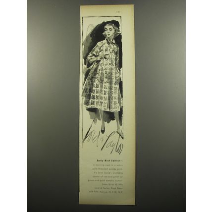 1951 Lord & Taylor Jane Joyce Duster Ad - Early Bird Edition