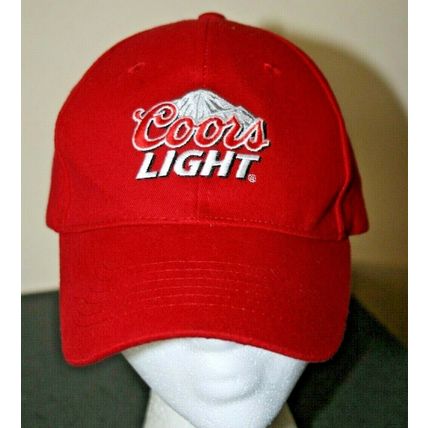 Coors Light & Miller Lite Collectible Beer Ball Caps Adjustable Size Blue & Red